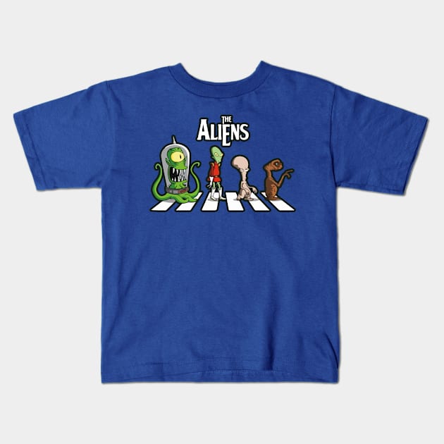 ALIEN ROAD Kids T-Shirt by whodi sease